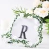 HIER_5150 4" Black Decorative Rhinestone Alphabet Letter Stickers DIY Crafts - R