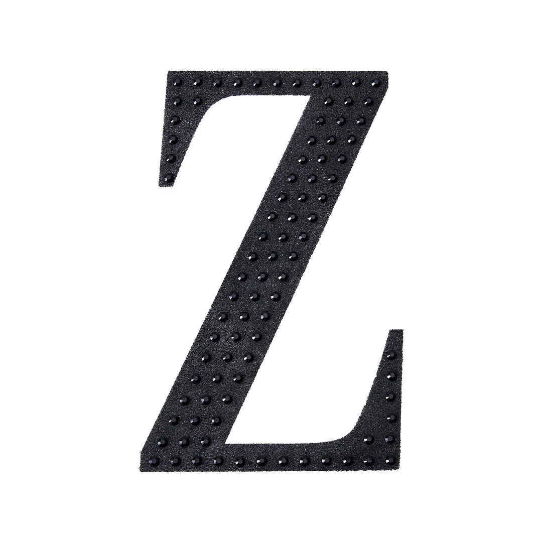 HIER_5150 Chargers & Centerpieces 4" Black Decorative Rhinestone Alphabet Letter Stickers DIY Crafts - Z 8 HIER_5150 Chargers & Centerpieces 4" Black Decorative Rhinestone Alphabet Letter Stickers DIY Crafts - Z
