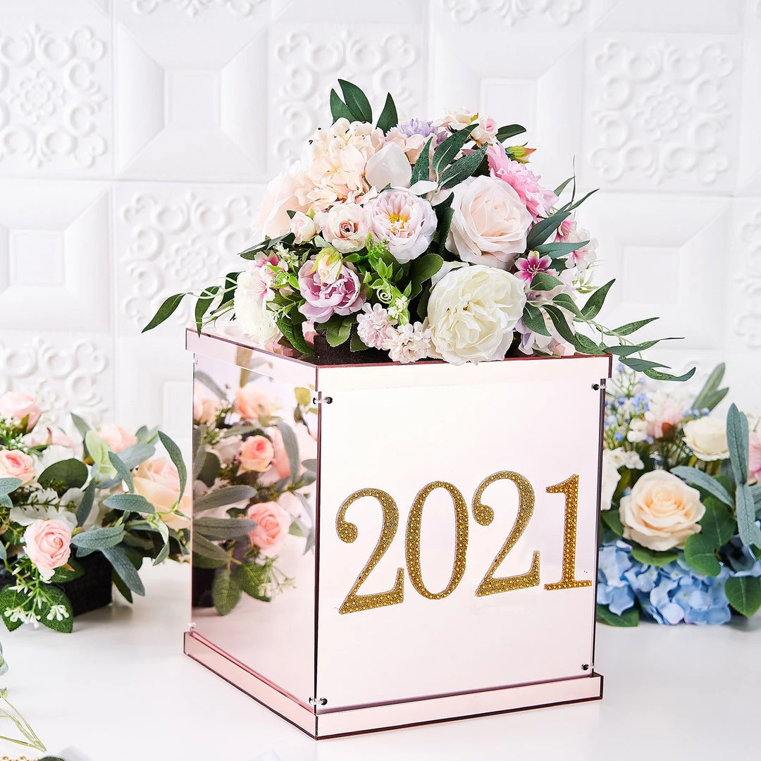 HIER_5150 4" Gold Decorative Rhinestone Number Stickers DIY Crafts - 2 6 HIER_5150 4" Gold Decorative Rhinestone Number Stickers DIY Crafts - 2