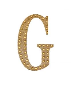 HIER_5150 4" Gold Decorative Rhinestone Alphabet Letter Stickers DIY Crafts - G 17 HIER_5150 4