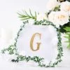 HIER_5150 4" Gold Decorative Rhinestone Alphabet Letter Stickers DIY Crafts - G