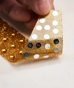 HIER_5150 4" Gold Decorative Rhinestone Alphabet Letter Stickers DIY Crafts - J 14 HIER_5150 4