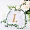 HIER_5150 4" Gold Decorative Rhinestone Alphabet Letter Stickers DIY Crafts - L Chargers & Centerpieces