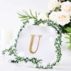HIER_5150 4" Gold Decorative Rhinestone Alphabet Letter Stickers DIY Crafts - U Chargers & Centerpieces