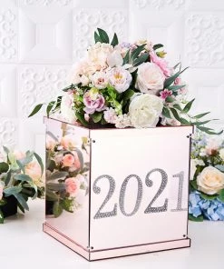 HIER_5150 4" Silver Decorative Rhinestone Number Stickers DIY Crafts - 6 Chargers & Centerpieces 14 HIER_5150 4