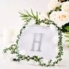 HIER_5150 4" Silver Decorative Rhinestone Alphabet Letter Stickers DIY Crafts - H Chargers & Centerpieces