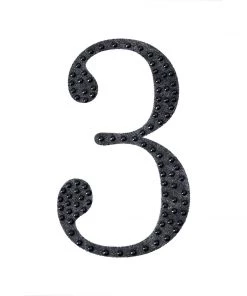 HIER_5150 Chargers & Centerpieces 6" Black Decorative Rhinestone Number Stickers DIY Crafts - 3 13 HIER_5150 Chargers & Centerpieces 6