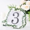 HIER_5150 Chargers & Centerpieces 6" Black Decorative Rhinestone Number Stickers DIY Crafts - 3