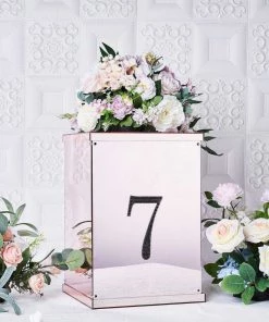 HIER_5150 6" Black Decorative Rhinestone Number Stickers DIY Crafts - 7 Chargers & Centerpieces