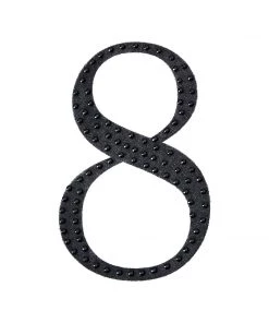 HIER_5150 Chargers & Centerpieces 6" Black Decorative Rhinestone Number Stickers DIY Crafts - 8 13 HIER_5150 Chargers & Centerpieces 6