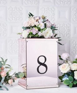 HIER_5150 Chargers & Centerpieces 6" Black Decorative Rhinestone Number Stickers DIY Crafts - 8