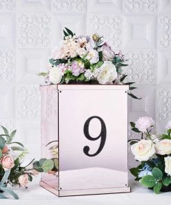 HIER_5150 6" Black Decorative Rhinestone Number Stickers DIY Crafts - 9