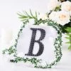 HIER_5150 6" Black Decorative Rhinestone Alphabet Letter Stickers DIY Crafts - B