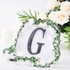 HIER_5150 6" Black Decorative Rhinestone Alphabet Letter Stickers DIY Crafts - G Chargers & Centerpieces