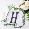 HIER_5150 6" Black Decorative Rhinestone Alphabet Letter Stickers DIY Crafts - H Chargers & Centerpieces