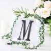 HIER_5150 6" Black Decorative Rhinestone Alphabet Letter Stickers DIY Crafts - M