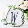 HIER_5150 6" Black Decorative Rhinestone Alphabet Letter Stickers DIY Crafts - W Chargers & Centerpieces
