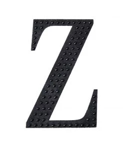 HIER_5150 6" Black Decorative Rhinestone Alphabet Letter Stickers DIY Crafts - Z Chargers & Centerpieces 15 HIER_5150 6