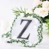 HIER_5150 6" Black Decorative Rhinestone Alphabet Letter Stickers DIY Crafts - Z Chargers & Centerpieces