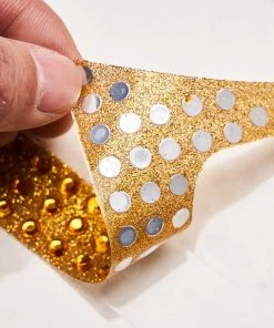 HIER_5150 6" Gold Decorative Rhinestone Number Stickers DIY Crafts - 0 16 HIER_5150 6