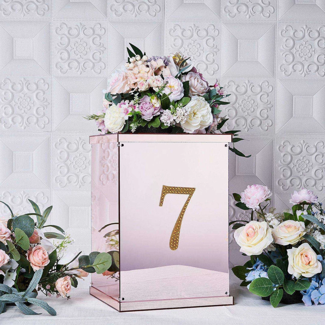 HIER_5150 Chargers & Centerpieces 6" Gold Decorative Rhinestone Number Stickers DIY Crafts - 7 2 HIER_5150 Chargers & Centerpieces 6" Gold Decorative Rhinestone Number Stickers DIY Crafts - 7