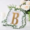 HIER_5150 6" Gold Decorative Rhinestone Alphabet Letter Stickers DIY Crafts - B Chargers & Centerpieces