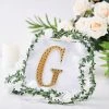 HIER_5150 6" Gold Decorative Rhinestone Alphabet Letter Stickers DIY Crafts - G Chargers & Centerpieces
