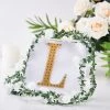 HIER_5150 Chargers & Centerpieces 6" Gold Decorative Rhinestone Alphabet Letter Stickers DIY Crafts - L