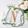 HIER_5150 Chargers & Centerpieces 6" Gold Decorative Rhinestone Alphabet Letter Stickers DIY Crafts - N