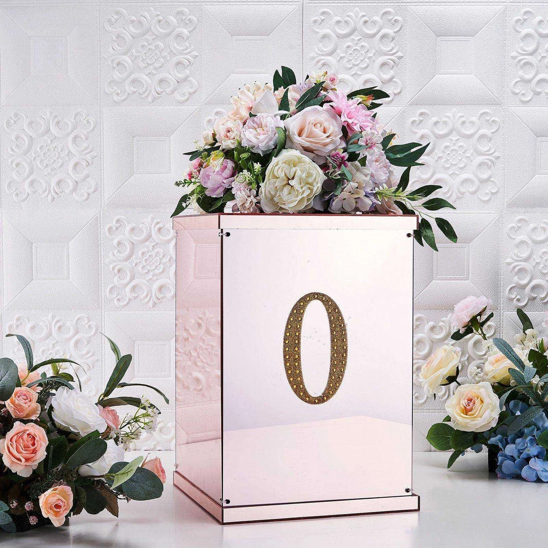 HIER_5150 6" Gold Decorative Rhinestone Alphabet Letter Stickers DIY Crafts - O Chargers & Centerpieces 2 HIER_5150 6" Gold Decorative Rhinestone Alphabet Letter Stickers DIY Crafts - O Chargers & Centerpieces