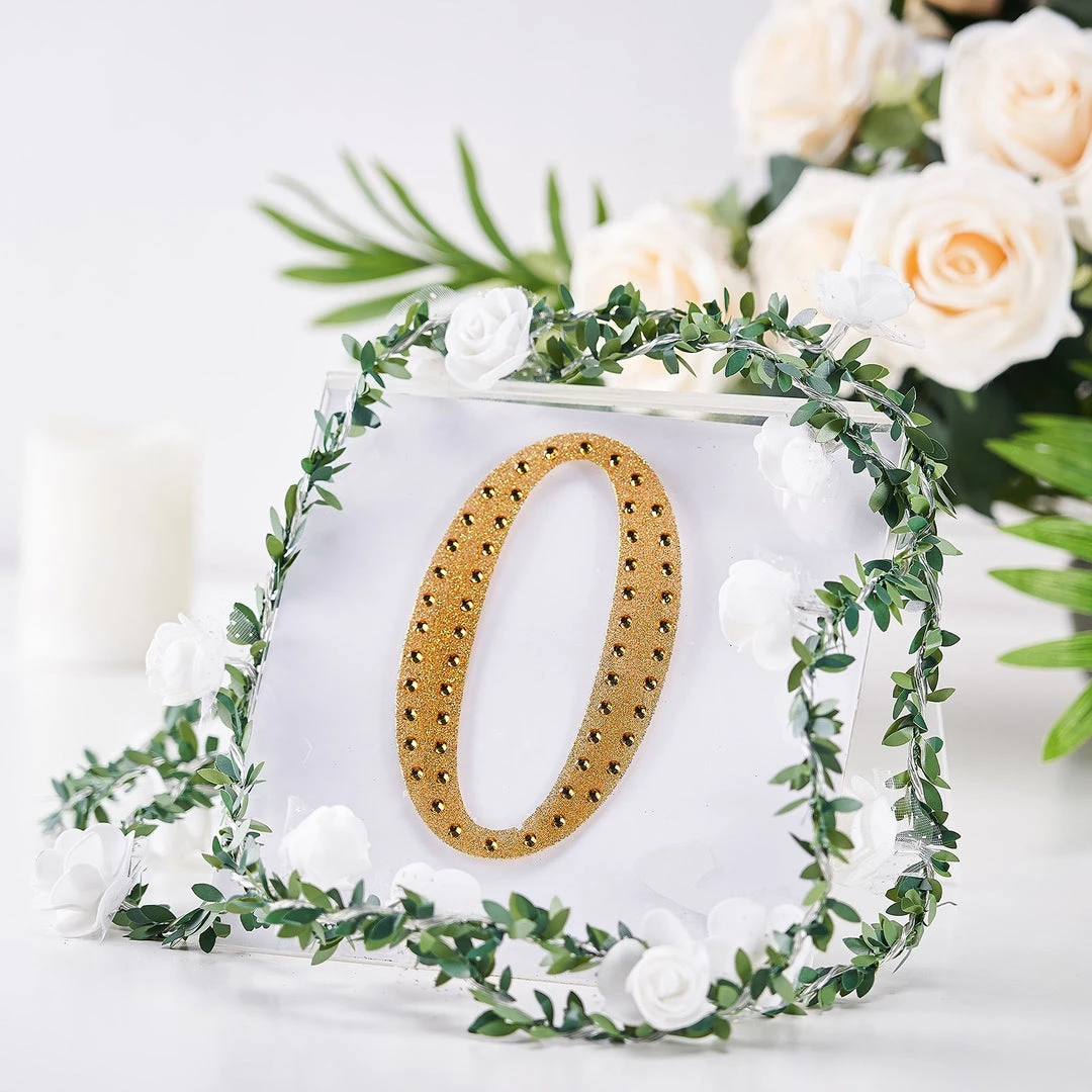 HIER_5150 6" Gold Decorative Rhinestone Alphabet Letter Stickers DIY Crafts - O Chargers & Centerpieces 1 HIER_5150 6" Gold Decorative Rhinestone Alphabet Letter Stickers DIY Crafts - O Chargers & Centerpieces