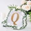 HIER_5150 Chargers & Centerpieces 6" Gold Decorative Rhinestone Alphabet Letter Stickers DIY Crafts - Q