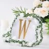 HIER_5150 6" Gold Decorative Rhinestone Alphabet Letter Stickers DIY Crafts - W Chargers & Centerpieces