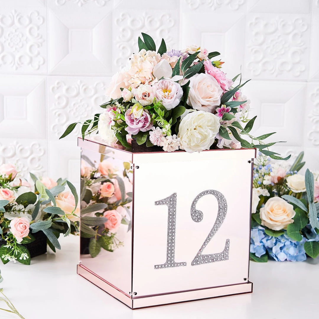 HIER_5150 Chargers & Centerpieces 6" Silver Decorative Rhinestone Number Stickers DIY Crafts - 3 6 HIER_5150 Chargers & Centerpieces 6" Silver Decorative Rhinestone Number Stickers DIY Crafts - 3