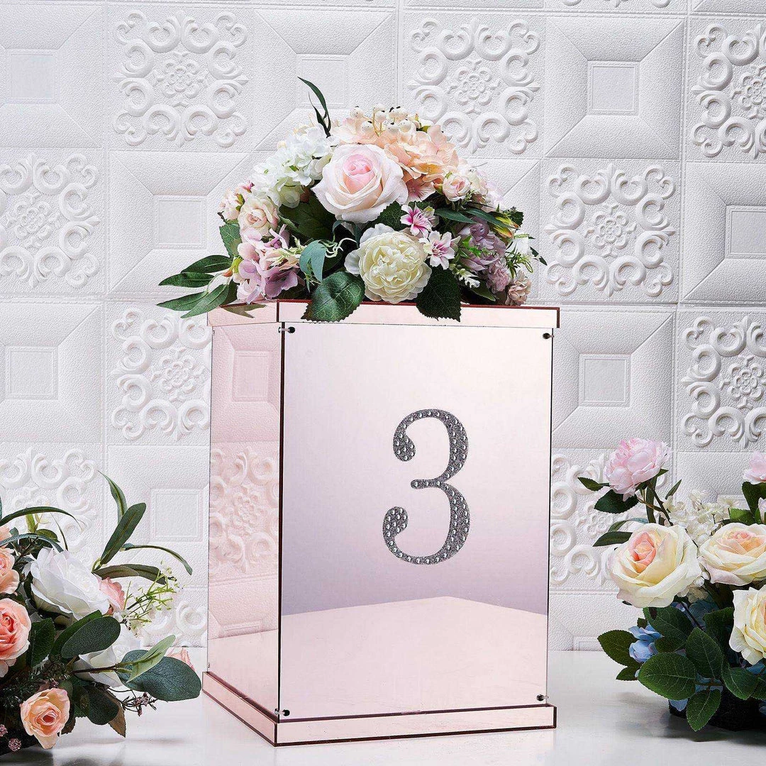 HIER_5150 Chargers & Centerpieces 6" Silver Decorative Rhinestone Number Stickers DIY Crafts - 3 2 HIER_5150 Chargers & Centerpieces 6" Silver Decorative Rhinestone Number Stickers DIY Crafts - 3