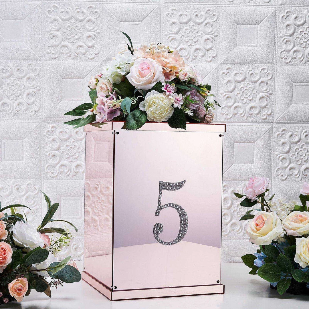 HIER_5150 6" Silver Decorative Rhinestone Number Stickers DIY Crafts - 5 2 HIER_5150 6" Silver Decorative Rhinestone Number Stickers DIY Crafts - 5