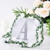 HIER_5150 6" Silver Decorative Rhinestone Alphabet Letter Stickers DIY Crafts - A