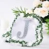 HIER_5150 6" Silver Decorative Rhinestone Alphabet Letter Stickers DIY Crafts - J Chargers & Centerpieces