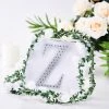 HIER_5150 6" Silver Decorative Rhinestone Alphabet Letter Stickers DIY Crafts - Z
