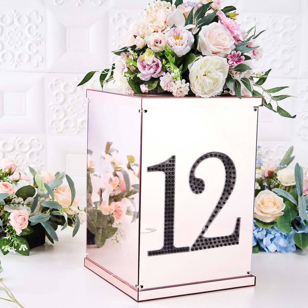 HIER_5150 Chargers & Centerpieces 8" Black Decorative Rhinestone Number Stickers DIY Crafts - 1 7 HIER_5150 Chargers & Centerpieces 8" Black Decorative Rhinestone Number Stickers DIY Crafts - 1