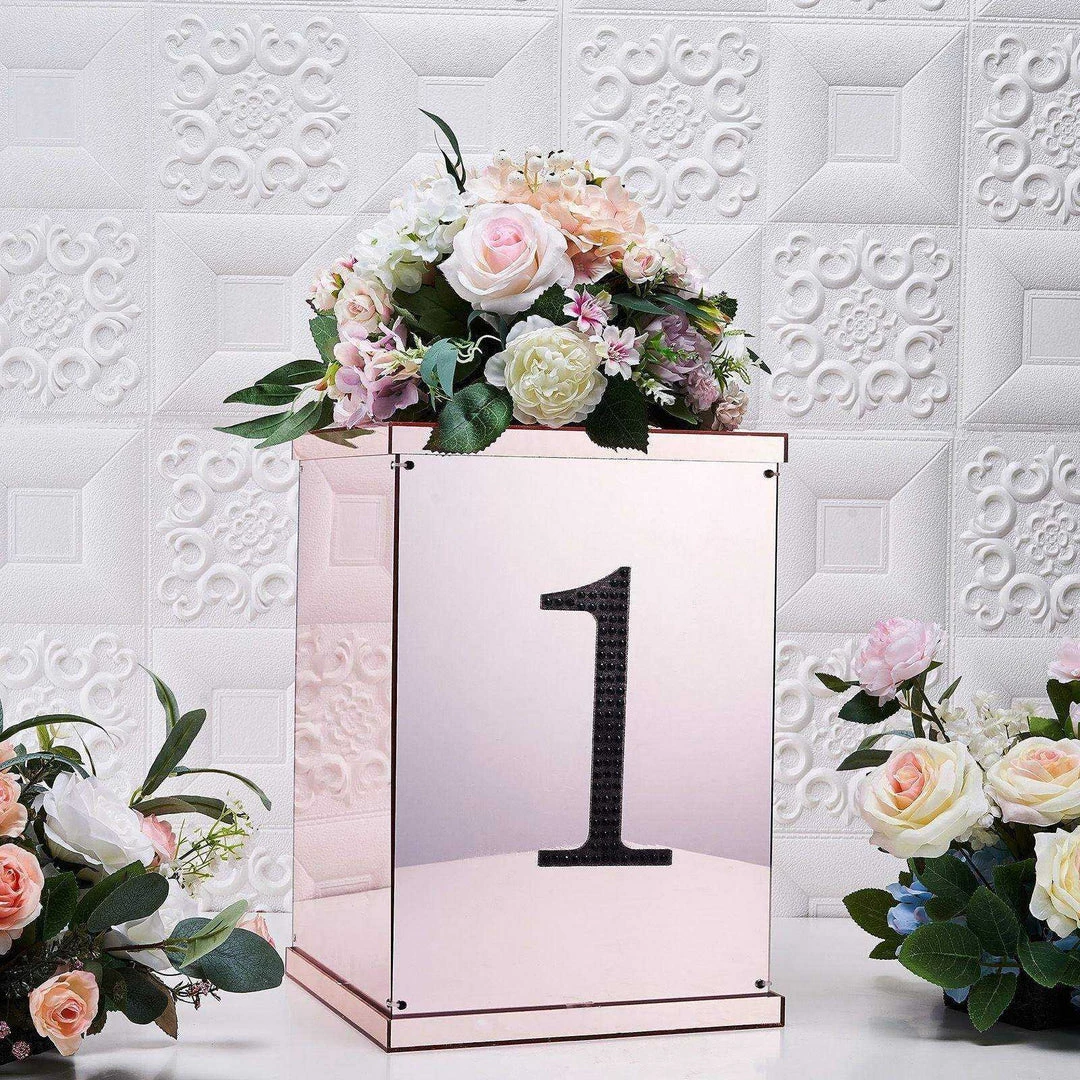 HIER_5150 Chargers & Centerpieces 8" Black Decorative Rhinestone Number Stickers DIY Crafts - 1 6 HIER_5150 Chargers & Centerpieces 8" Black Decorative Rhinestone Number Stickers DIY Crafts - 1