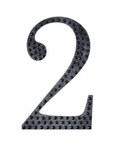 HIER_5150 Chargers & Centerpieces 8" Black Decorative Rhinestone Number Stickers DIY Crafts - 2 21 HIER_5150 Chargers & Centerpieces 8