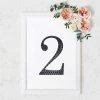 HIER_5150 Chargers & Centerpieces 8" Black Decorative Rhinestone Number Stickers DIY Crafts - 2