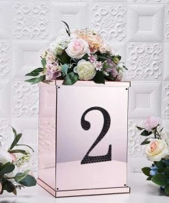 HIER_5150 Chargers & Centerpieces 8" Black Decorative Rhinestone Number Stickers DIY Crafts - 2 16 HIER_5150 Chargers & Centerpieces 8