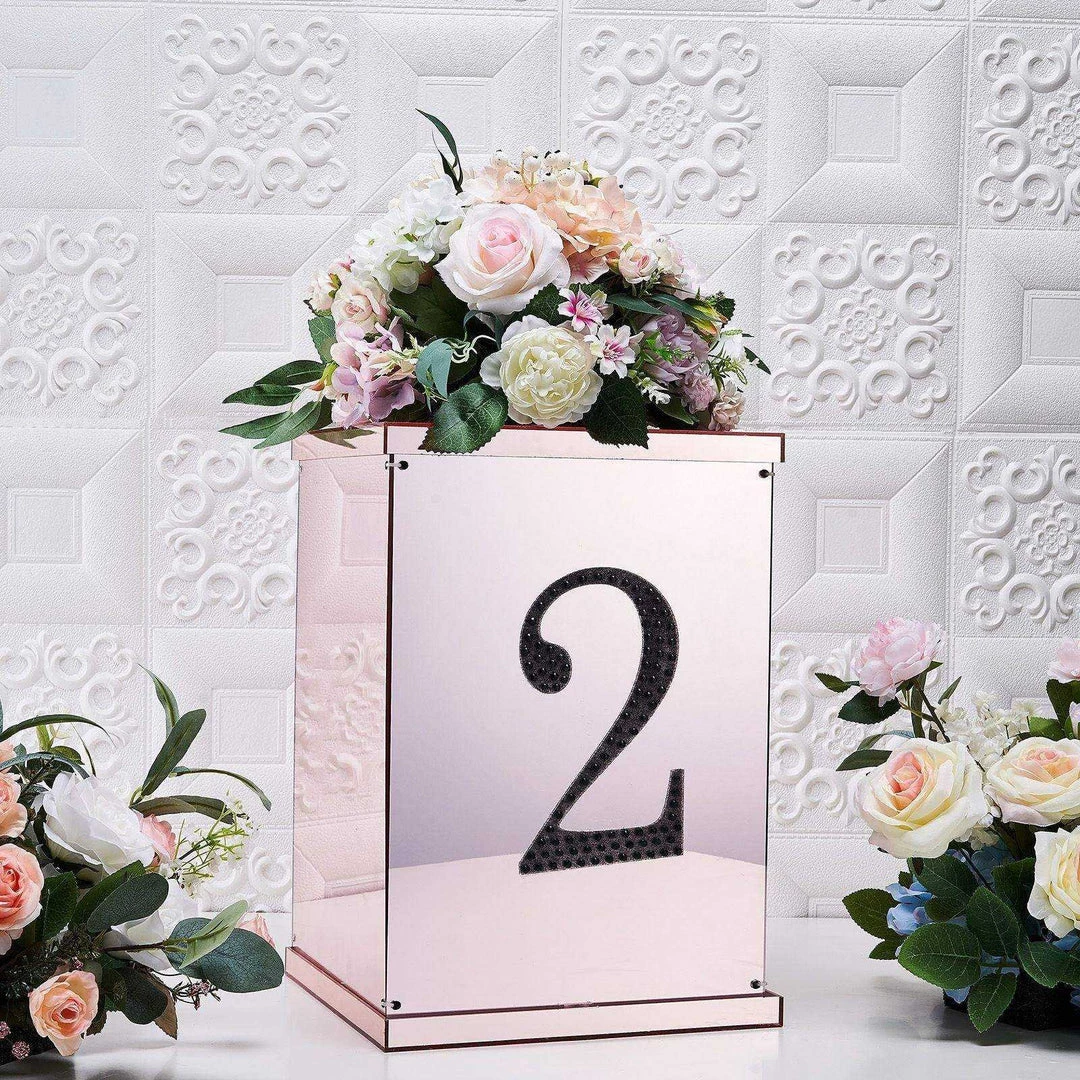 HIER_5150 Chargers & Centerpieces 8" Black Decorative Rhinestone Number Stickers DIY Crafts - 2 6 HIER_5150 Chargers & Centerpieces 8" Black Decorative Rhinestone Number Stickers DIY Crafts - 2