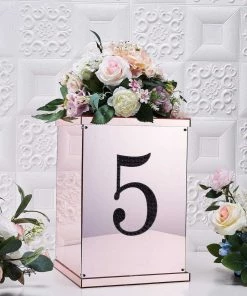 HIER_5150 8" Black Decorative Rhinestone Number Stickers DIY Crafts - 5 16 HIER_5150 8