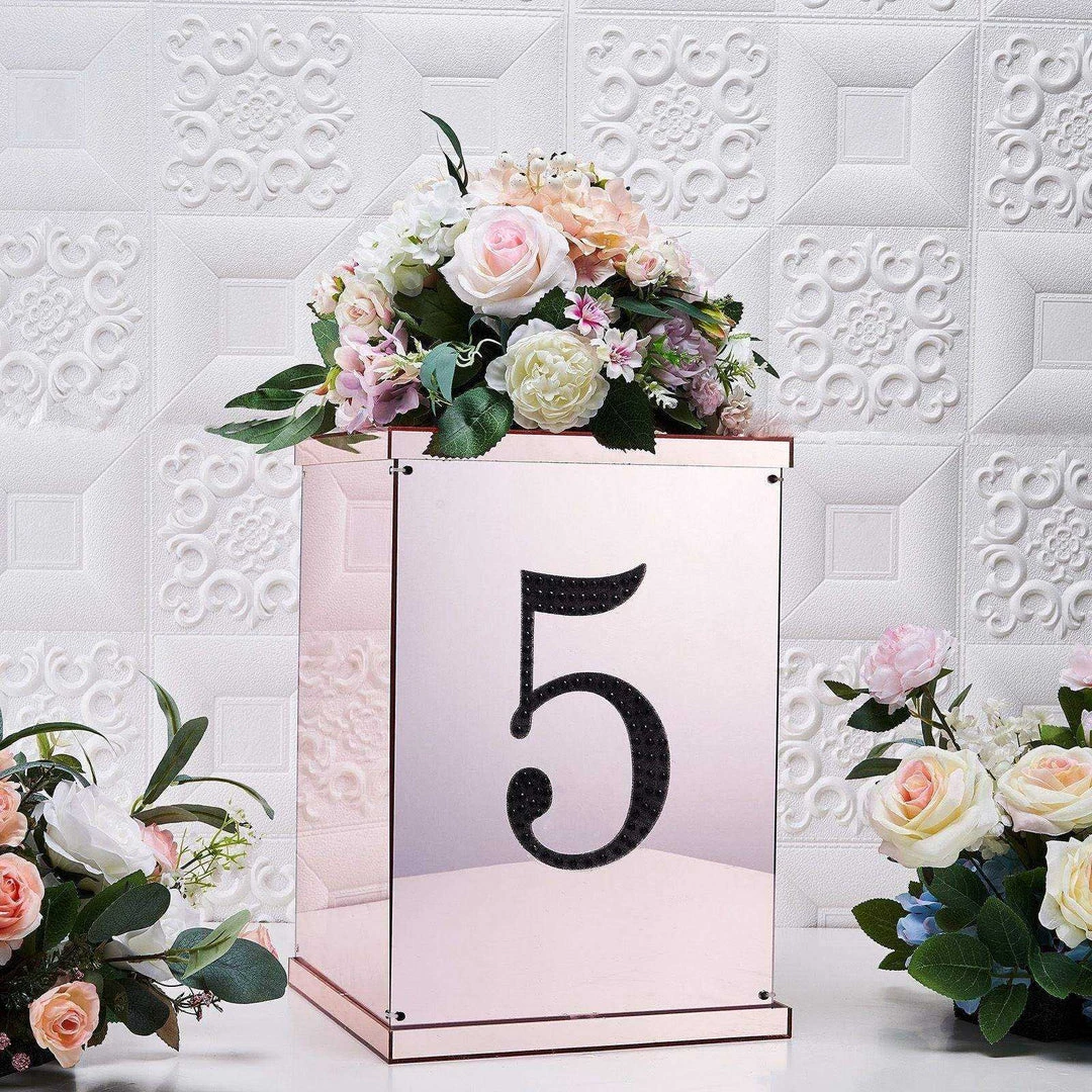 HIER_5150 8" Black Decorative Rhinestone Number Stickers DIY Crafts - 5 6 HIER_5150 8" Black Decorative Rhinestone Number Stickers DIY Crafts - 5