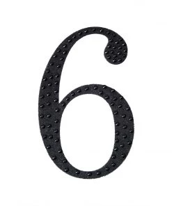 HIER_5150 8" Black Decorative Rhinestone Number Stickers DIY Crafts - 6 21 HIER_5150 8