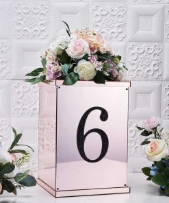 HIER_5150 8" Black Decorative Rhinestone Number Stickers DIY Crafts - 6 16 HIER_5150 8