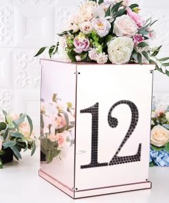 HIER_5150 8" Black Decorative Rhinestone Number Stickers DIY Crafts - 7 Chargers & Centerpieces 17 HIER_5150 8